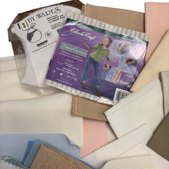 Counted Cross Stitch Pieces Lot Various Sizes and Colors Great for Small Crafts - Picture 2 of 5